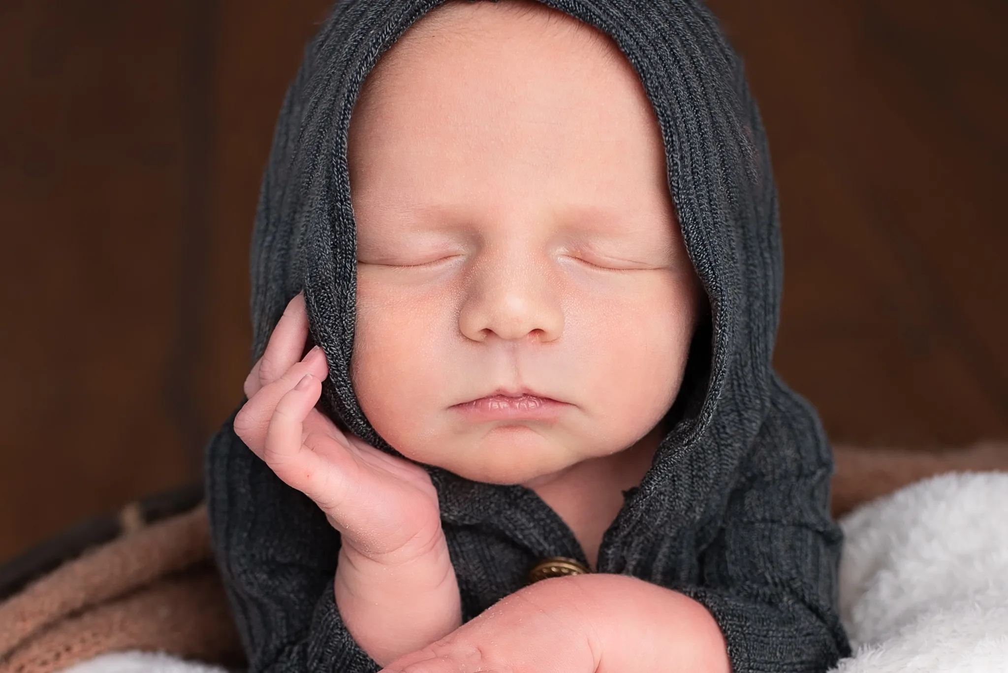 Cute baby in hoodie